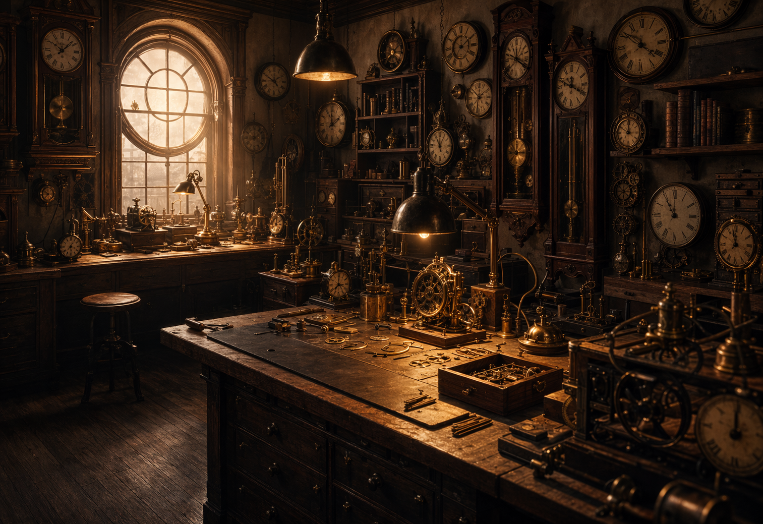 Atmospheric escape room scene